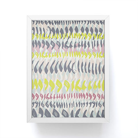 Susanne Kasielke Geometric Brushstroke Marks Framed Mini Art Print