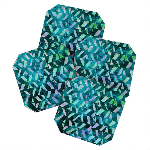 Susanne Kasielke Geometric Folk Stripes Coaster Set