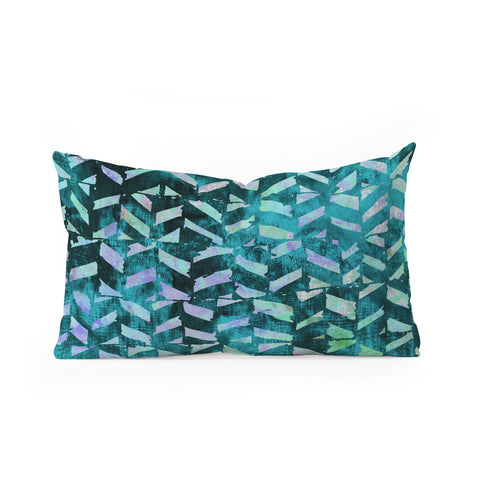 Susanne Kasielke Geometric Folk Stripes Oblong Throw Pillow