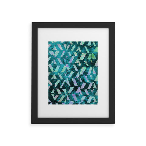 Susanne Kasielke Geometric Folk Stripes Framed Art Print