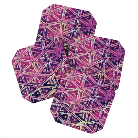 Susanne Kasielke Geometric Folk Triangles Coaster Set