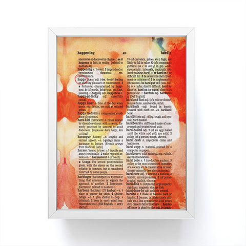 Susanne Kasielke Happy Dictionary Art Framed Mini Art Print