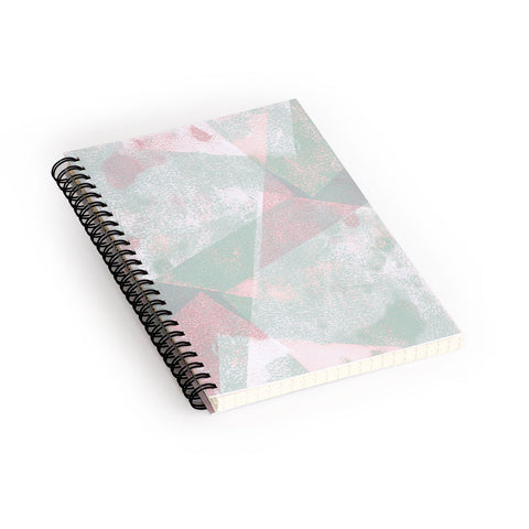 Susanne Kasielke Holistic Geometric Texture Pink Spiral Notebook