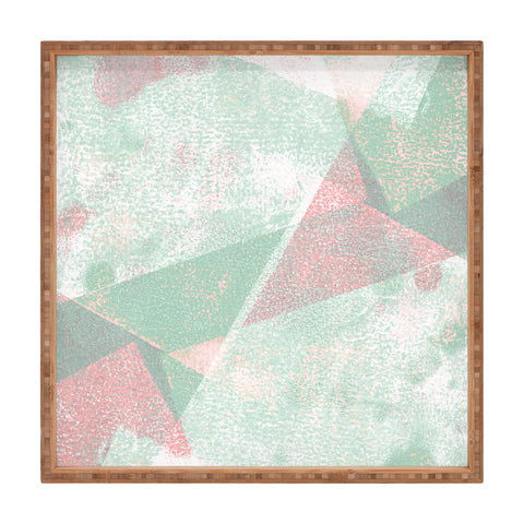 Susanne Kasielke Holistic Geometric Texture Pink Square Tray