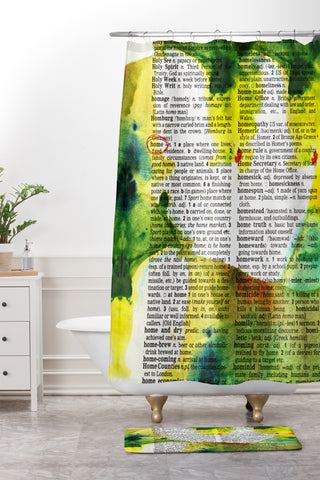 Susanne Kasielke Home Dictionary Art Shower Curtain And Mat