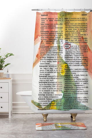 Susanne Kasielke Honey Dictionary Art Shower Curtain And Mat