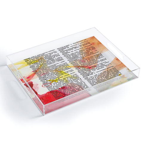 Susanne Kasielke Love Dictionary Art Acrylic Tray