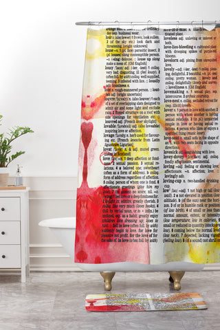 Susanne Kasielke Love Dictionary Art Shower Curtain And Mat