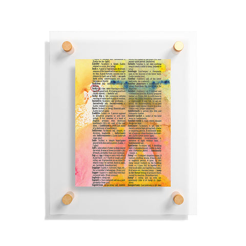 Susanne Kasielke Lucky Dictionary Art Floating Acrylic Print