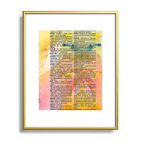 Susanne Kasielke Lucky Dictionary Art Metal Framed Art Print
