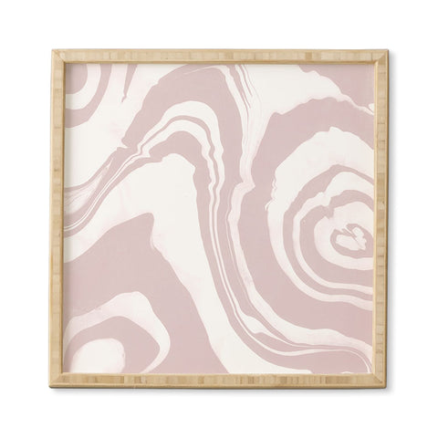 Susanne Kasielke Marble Structure Baby Pink Framed Wall Art
