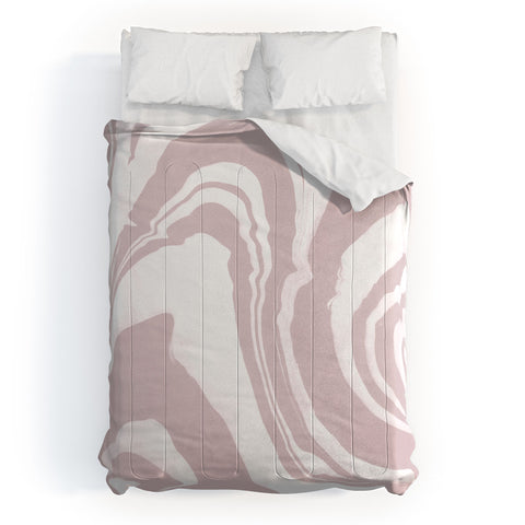 Susanne Kasielke Marble Structure Baby Pink Comforter