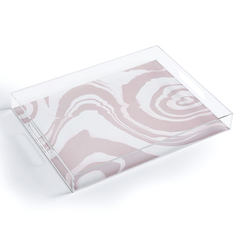 Susanne Kasielke Marble Structure Baby Pink Acrylic Tray