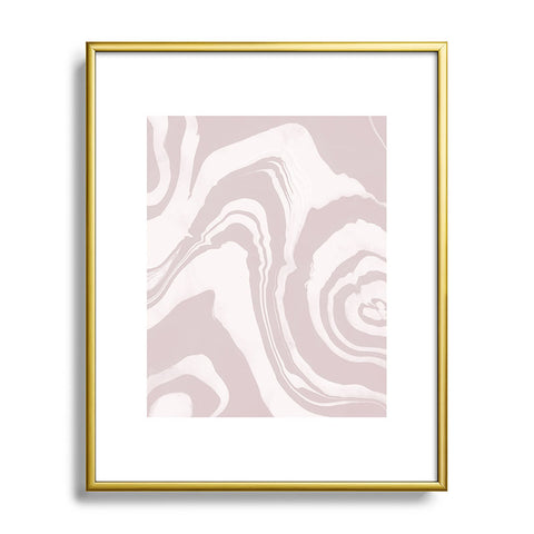 Susanne Kasielke Marble Structure Baby Pink Metal Framed Art Print