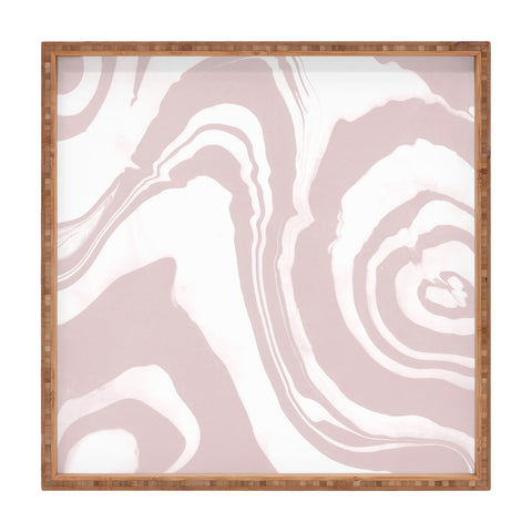 Susanne Kasielke Marble Structure Baby Pink Square Tray