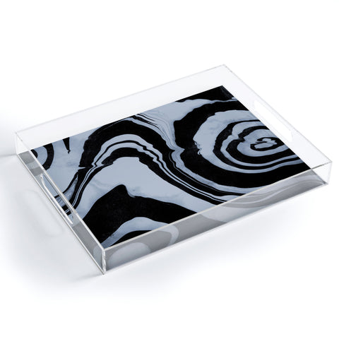 Susanne Kasielke Marble Structure Desert Sage Dark Acrylic Tray