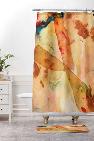 Susanne Kasielke Paper Splatter Shower Curtain And Mat