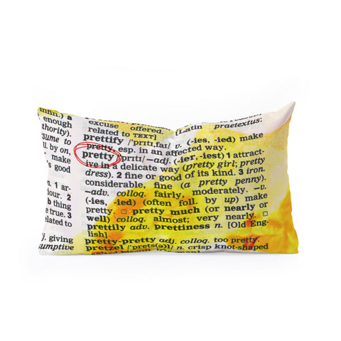 Susanne Kasielke Pretty Dictionary Art Oblong Throw Pillow