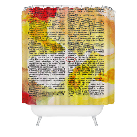 Susanne Kasielke Pretty Dictionary Art Shower Curtain