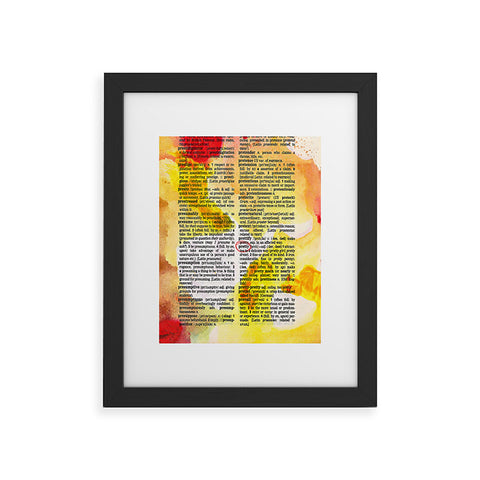 Susanne Kasielke Pretty Dictionary Art Framed Art Print
