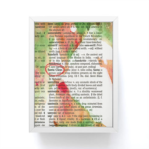 Susanne Kasielke Santa Claus Dictionary Art Framed Mini Art Print
