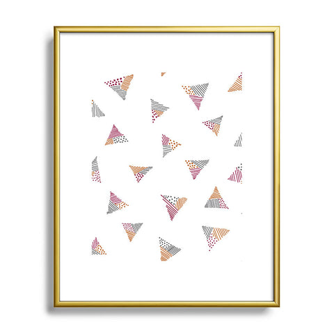 Susanne Kasielke Scandinavian Kiddo Triangles Metal Framed Art Print
