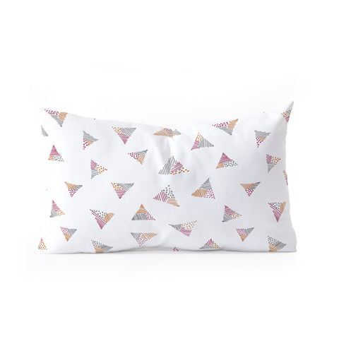 Susanne Kasielke Scandinavian Kiddo Triangles Oblong Throw Pillow