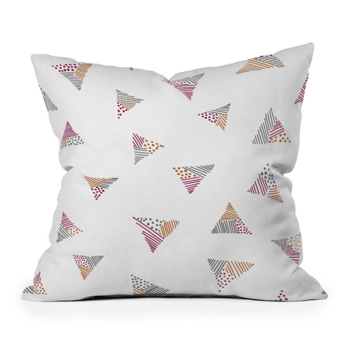 Susanne Kasielke Scandinavian Kiddo Triangles Throw Pillow