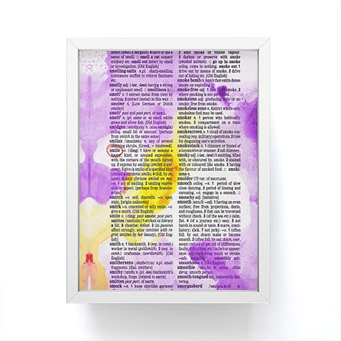 Susanne Kasielke Smile Dictionary Art Framed Mini Art Print