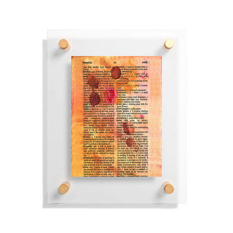 Susanne Kasielke Sweetheart Dictionary Art Floating Acrylic Print