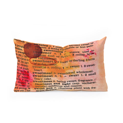 Susanne Kasielke Sweetheart Dictionary Art Oblong Throw Pillow