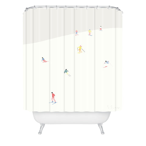 Swen SwensÌün SKIBAKKEN Shower Curtain