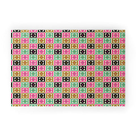Tammie Bennett Gridsquares Welcome Mat