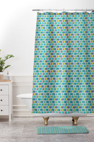 Tammie Bennett Scales Of Color Shower Curtain And Mat