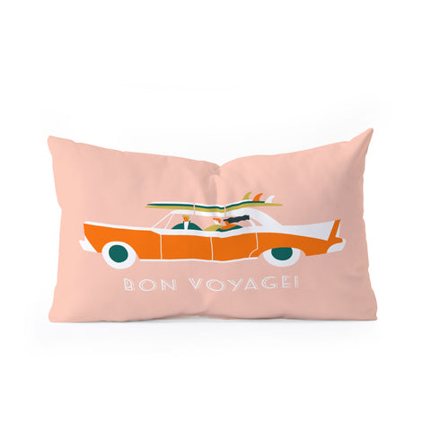 Tasiania Bon voyage Oblong Throw Pillow