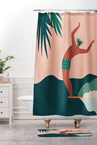 Tasiania Go with a flow Shower Curtain And Mat