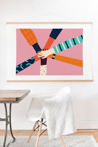 Tasiania Holding hands circle Art Print And Hanger