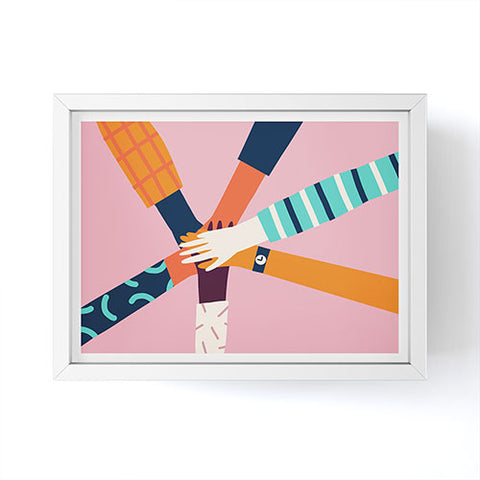 Tasiania Holding hands circle Framed Mini Art Print