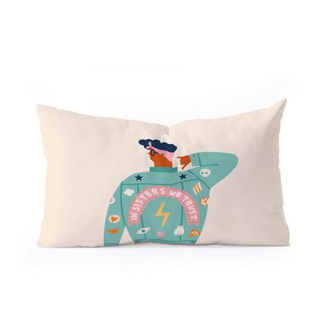 Tasiania In sisters we trust Oblong Throw Pillow