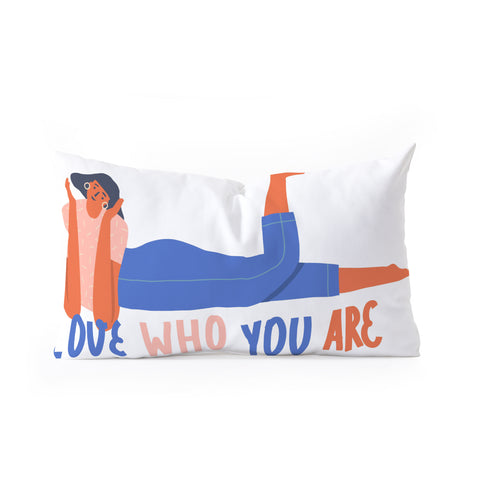 Tasiania Love who you are Oblong Throw Pillow