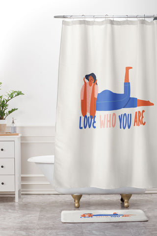 Tasiania Love who you are Shower Curtain And Mat
