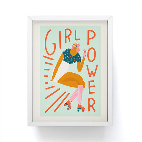Tasiania Roller skating girl Framed Mini Art Print