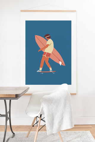 Tasiania Surf poster Art Print And Hanger