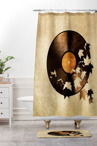 Terry Fan Autumn Song Shower Curtain And Mat