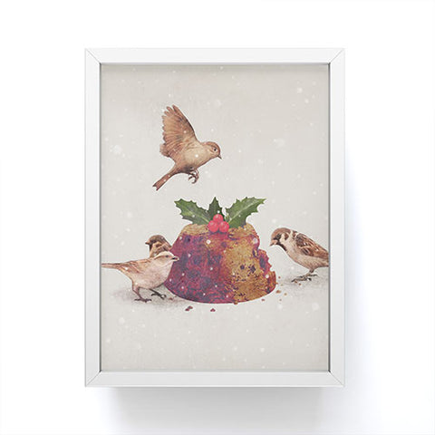 Terry Fan Christmas Pudding Raid Framed Mini Art Print