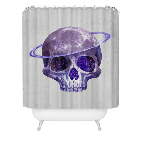 Terry Fan Cosmic Skull Shower Curtain