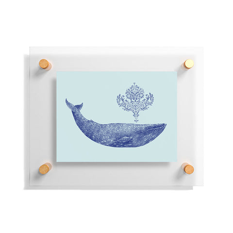 Terry Fan Damask Whale Floating Acrylic Print
