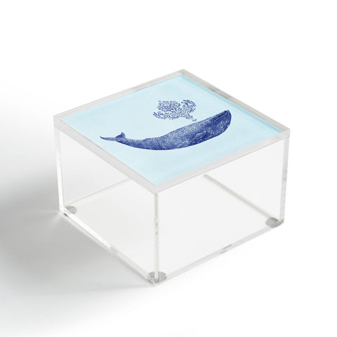 Terry Fan Damask Whale Acrylic Box