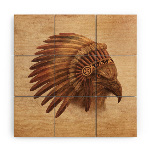 Terry Fan Eagle Chief Wood Wall Mural