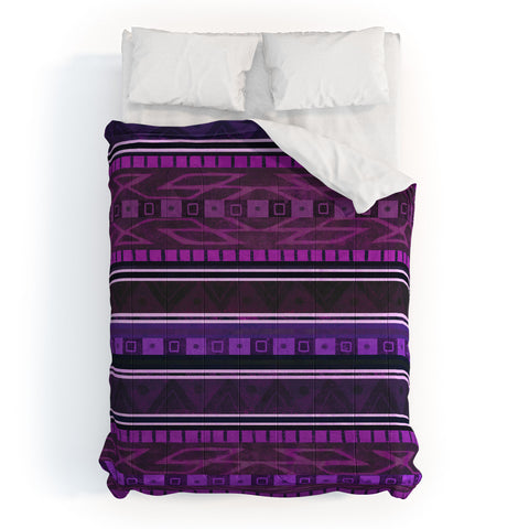 Terry Fan Eggplant Navajo Comforter